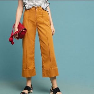 cropped wide-leg chino pants | Anthropologie